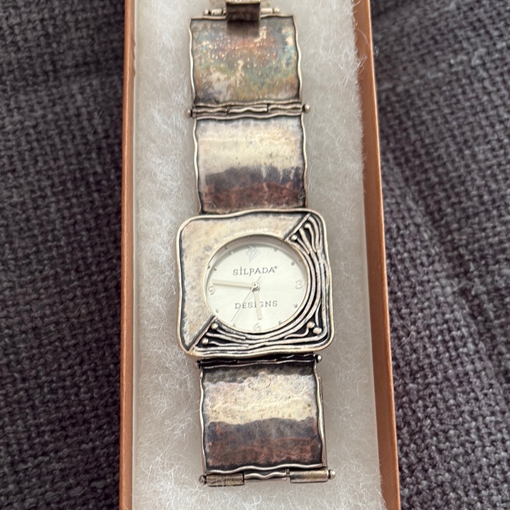 Silpada Silver and Brown Women's Watch
